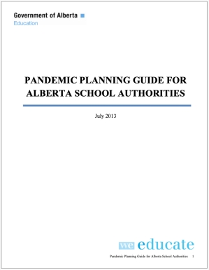 Alberta Education Pandemic Planning Guide