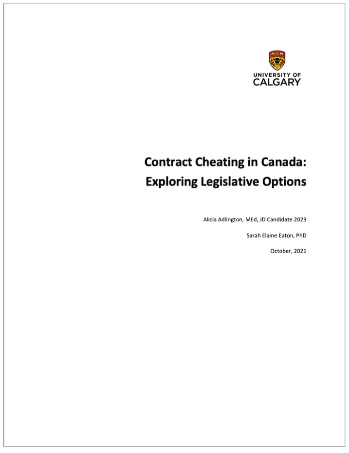 Contract Cheating in Canada Report
